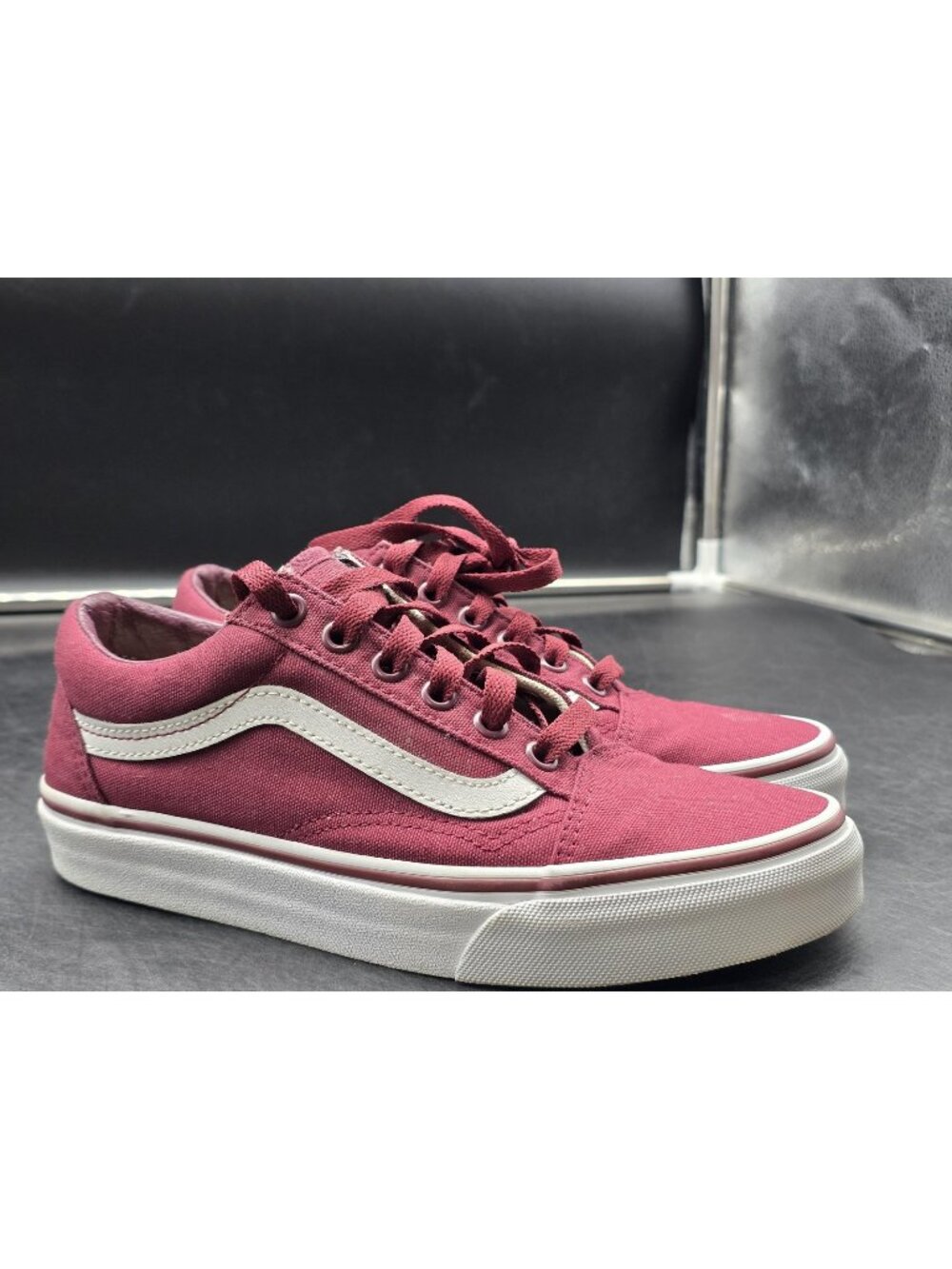 Vans Shoes Mens Size 4.5 Womens 6 Red Canvas Low Top Casual Sneakers Lace Up